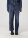 Bottega Veneta Cuffed High Waist Wide Leg Jeans In Blue