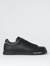 Dolce & Gabbana Portofino Sneakers In Leather In Black