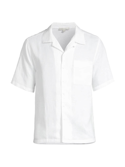 Onia Men's Linen-blend Camp Shirt In White
