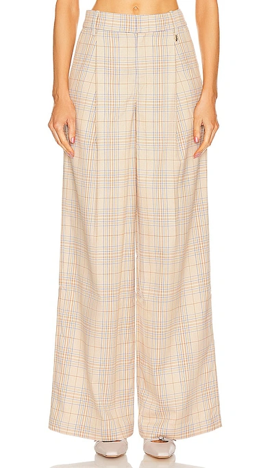 Song Of Style Harris Trouser In Camel Multi Check