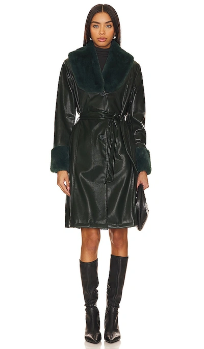 Blanknyc Faux Leather Coat In Goodnight Moon