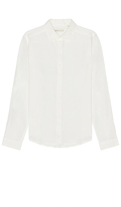 Onia Linen Slim Fit Shirt In White