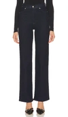 Dr Denim Moxy Straight In Cape Ink Dark Plain