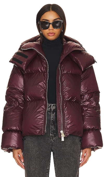 Bacon Storm High-shine Puffer Jacket In New Brown