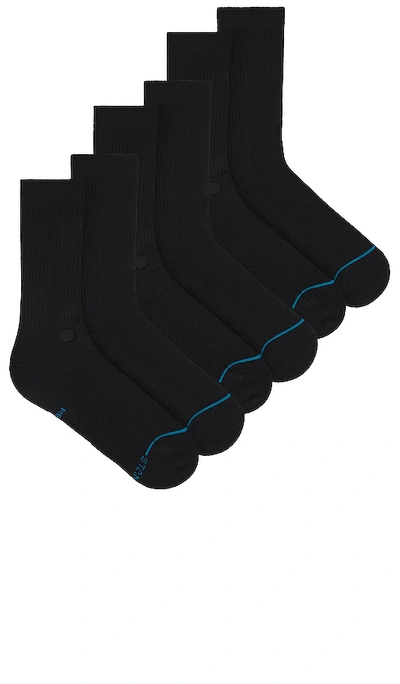 Stance Shelter 3 Pack Sock In Black