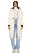 Soia & Kyo Aime Lightweight Long Down Coat In Powder