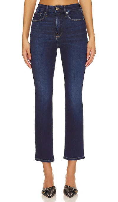 Good American Good Classic Bootcut High-rise Stretch-denim Jeans In Blue