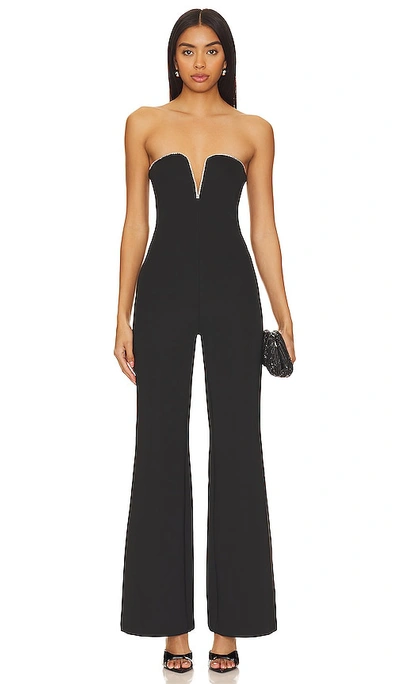 Good American Crystal Scuba Jumpsuit Â€“ Black001 In Black001