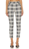 Sanctuary Carnaby Crop Kick Plaid Leggings In Graphic Plaid In Moonlight Plaid