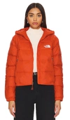 The North Face Hydrenalite Down Hoodie In Fiery Red