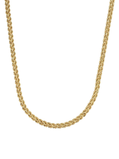Oradina Women's 14k Yellow Gold Roman Double Rope Necklace
