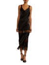Cynthia Rowley Women's Silk Cowlneck Top In Black