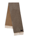 Begg X Co Men's Semi-reversible Cashmere Scarf In Sand Flannel Grey