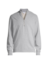 Sunspel Gray Half-zip Sweatshirt In Grey