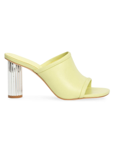 Simkhai Women's Winston 80mm Leather Mules In Lime