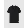 ANDROID HOMME MENS REG FIT ZIP POLOSHIRT IN BLACK