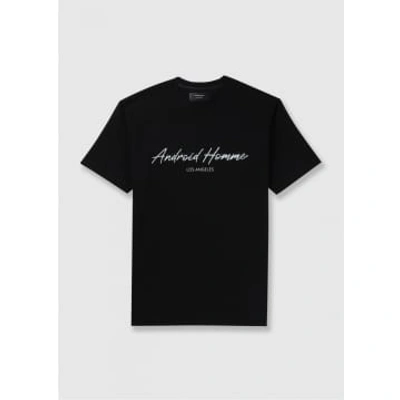 Android Homme Mens Box Fit Gaussian Graphic T-shirt In Black