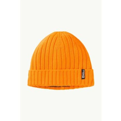 Jack Wolfskin Men's Rib Knit Beanie In Orange