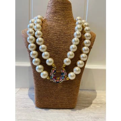 Access Fashion Double Row Pearl Necklace In Neutral