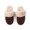 CHELSEA PEERS UNISEX SUEDETTE CHOCOLATE CUFFED DOME SLIPPERS