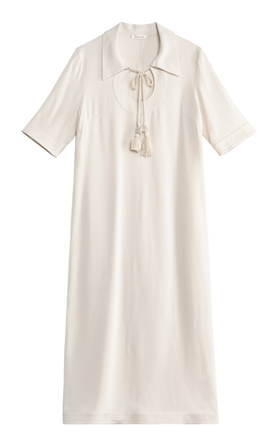 By Malene Birger Collared Maxi Dress In Ivory