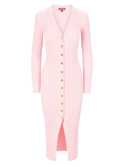 Staud Pink Shoko Maxi Dress In Pink