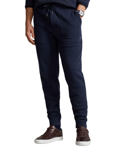 Polo Ralph Lauren Men's Althetic Double-knit Jacquard Joggers In Aviator Navy
