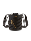 OFF-WHITE WOMEN'S DIAGONAL CUT-OUT LEATHER BUCKET BAG