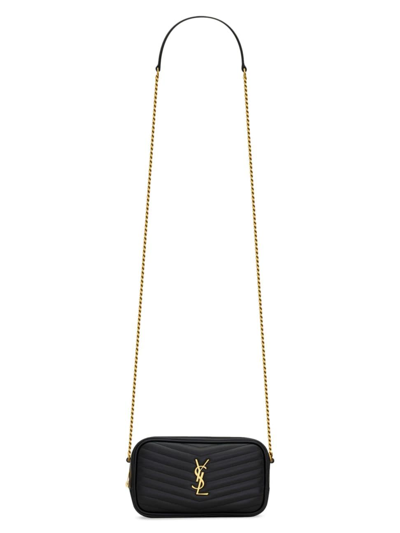 Saint Laurent Women's Mini Lou Bag In Quilted Leather In Black