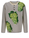 JW ANDERSON JW ANDERSON GRAPE PRINTED STRIPED SWEATER