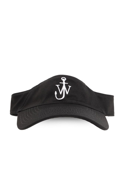 Jw Anderson Anchor Embroidered Visor In Black