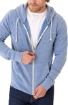 Shop Threads 4 Thought Trim Fit Heathered Fleece Zip Hoodie In Larkspur