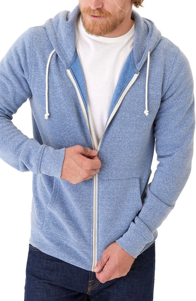 Threads 4 Thought Trim Fit Heathered Fleece Zip Hoodie In Larkspur