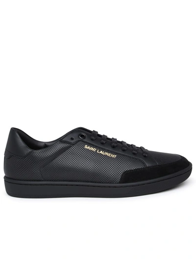Saint Laurent Court Sneakers In Black Leather
