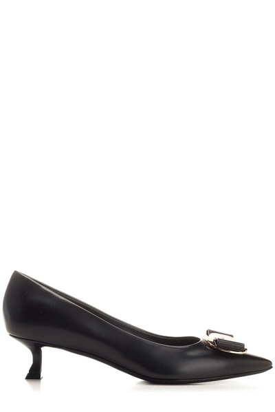 Ferragamo Salvatore  New Vara Pointed In Black