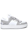 JIMMY CHOO CASHMERE WHITE LEATHER SNEAKERS