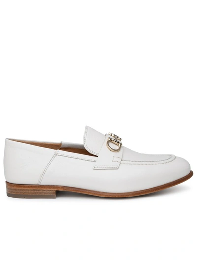 Ferragamo Salvatore  Ottone Loafer Shoes In White