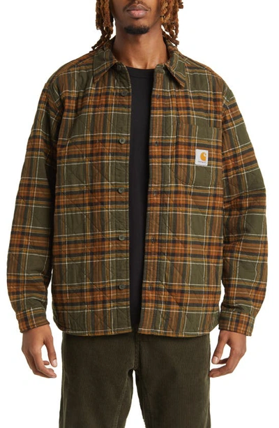 Carhartt Wiles Plaid Flannel Shirt Jacket In Wiles Check Highland