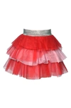 TRULY ME TIERED COLORBLOCK TULLE SKIRT
