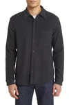 Citizen Of Humanity Luca Bucket Dye Knit Button-up Shirt In Gravel