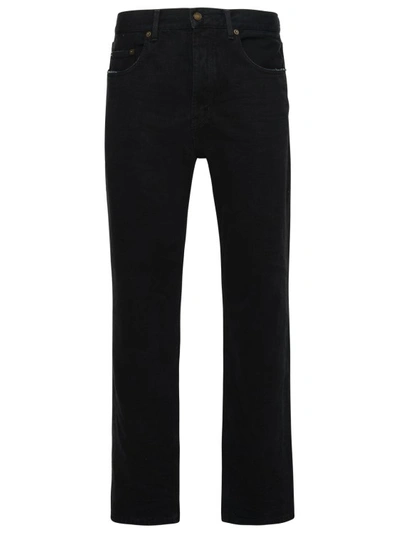 SAINT LAURENT OKLAHOMA JEANS IN BLACK DENIM