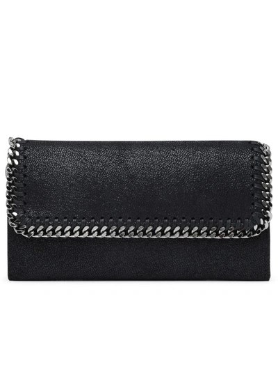 Stella Mccartney Black Polyester Big Falabella Wallet