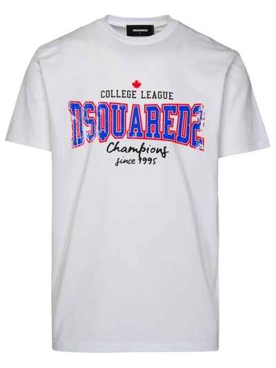 Dsquared2 College T-shirt In White