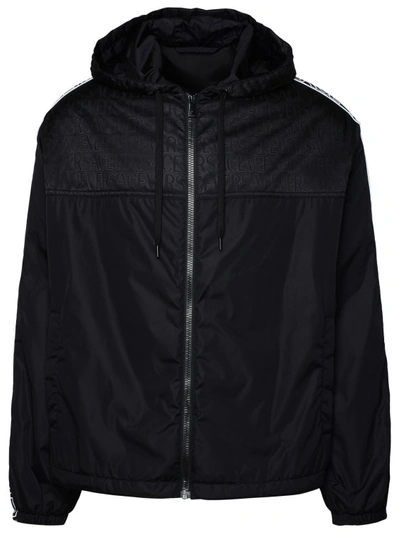 VERSACE BLACK NYLON JACKET