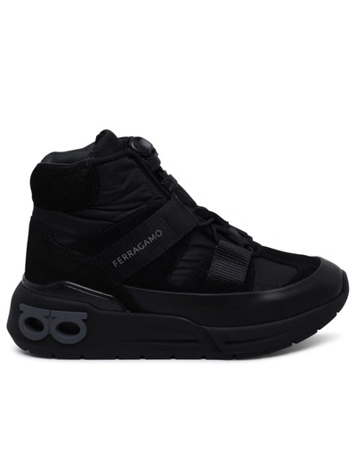 Ferragamo Salvatore  Woman Sneaker In Misto Tessuto Tecnico Nera In Black