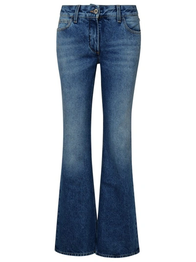 OFF-WHITE FLARE BLUE COTTON JEANS