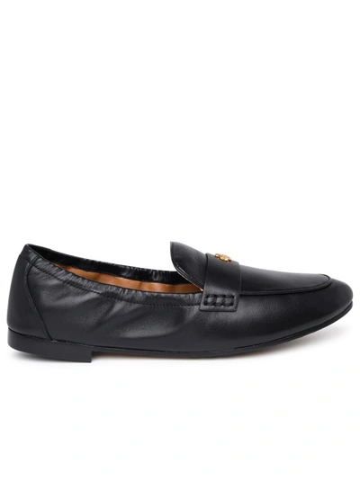 Tory Burch Black Leather Ballet Loafers
