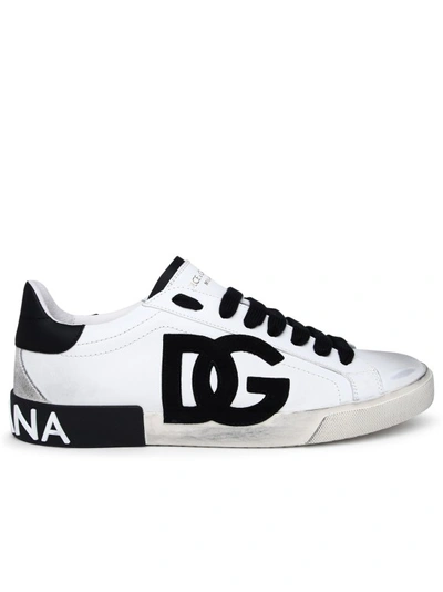 Dolce & Gabbana White Leather Trainers