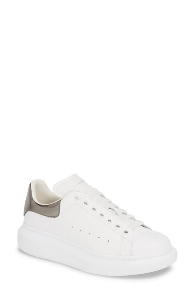 Alexander Mcqueen Oversized Sneaker In White/ Black Pearl