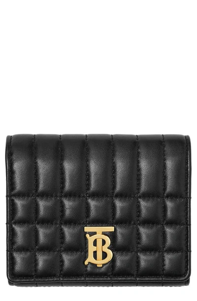 Burberry Lola Quilted Leather Wallet In Black